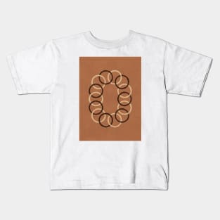 Round Merge - Earth Tones Kids T-Shirt